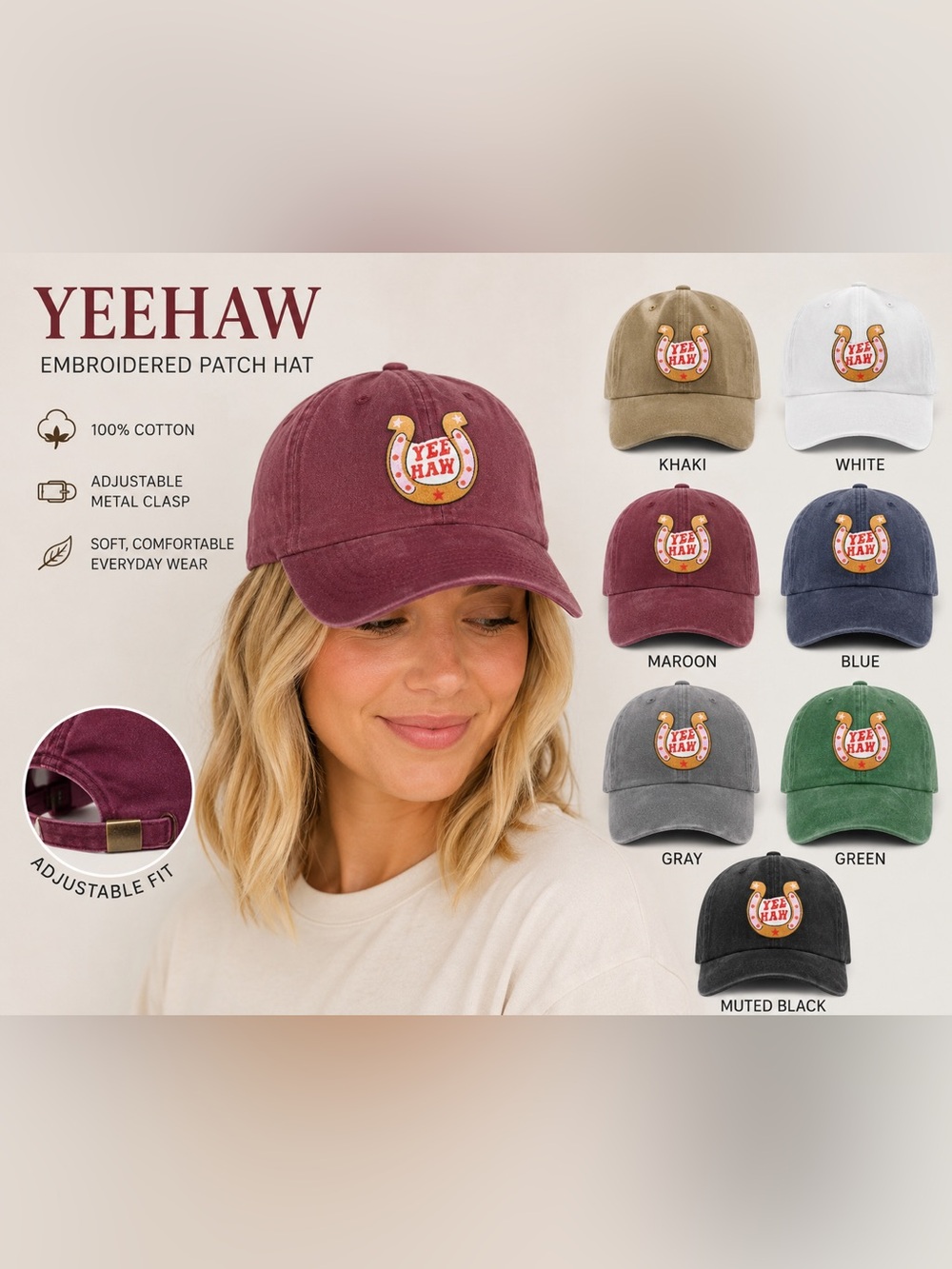 Yee Haw adjustable hat